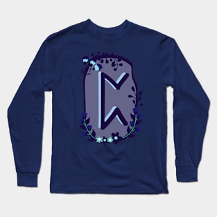 Perth Rune Flowery Design Long Sleeve T-Shirt